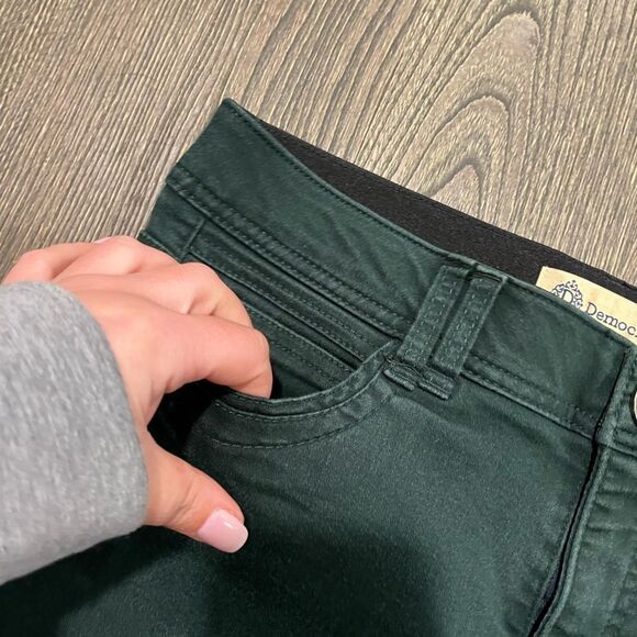 Democracy Ab Technology Skinny Pants Mid Rise Slim Ankle Stretch Green Size 6 - Picture 4 of 11